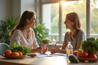 Séance de coaching nutrition personnalisée avec un expert en diététique