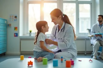 Dialogue entre un soignant et un enfant à l'hôpital