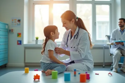 Dialogue entre un soignant et un enfant à l'hôpital