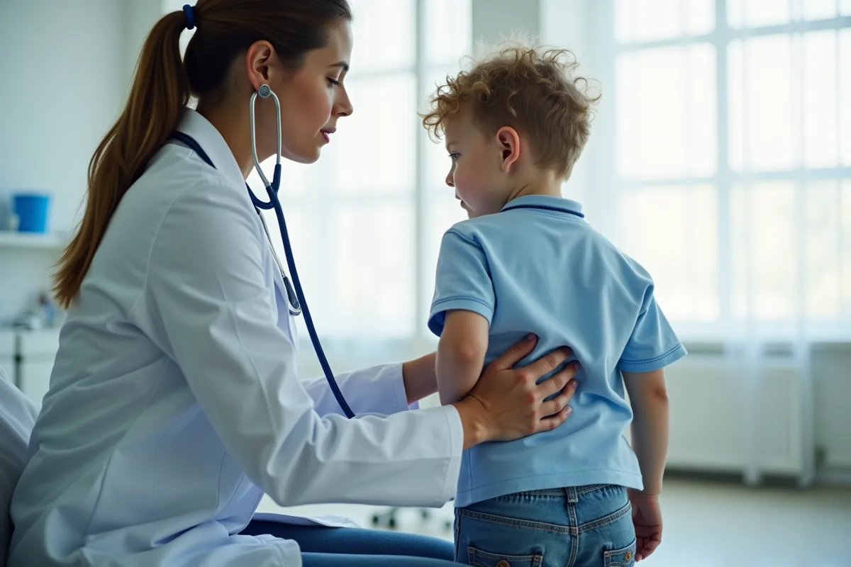 Fosse lombaire chez un enfant pour diagnostic médical