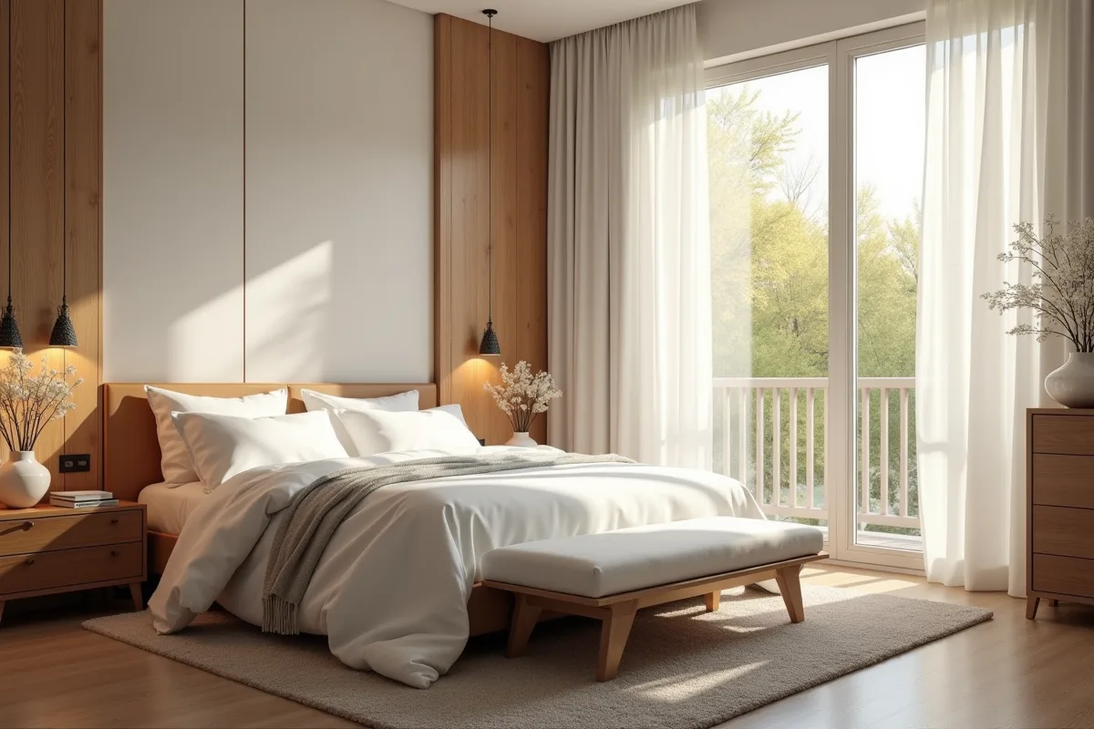 Lit spacieux favorisant un sommeil réparateur et confortable